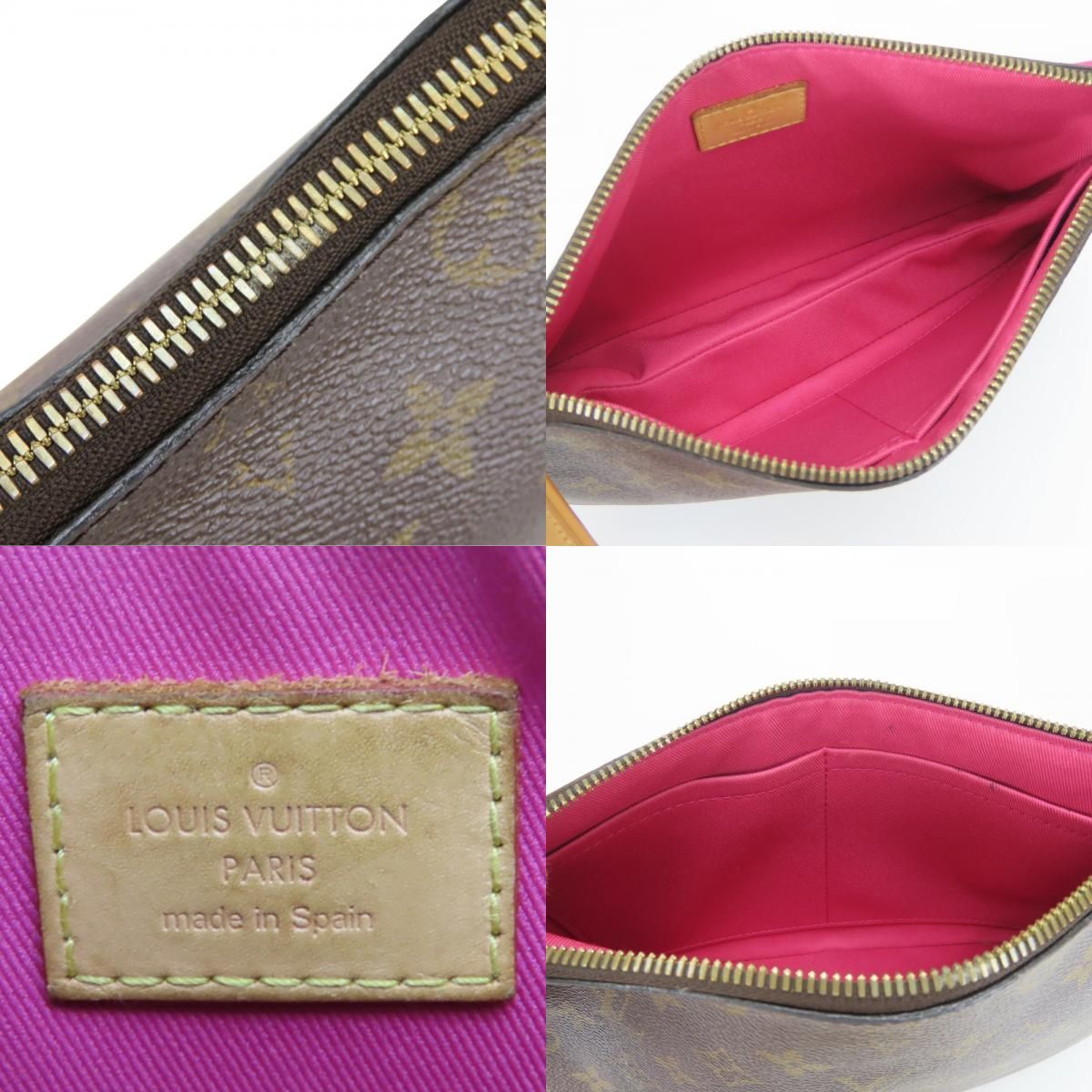Louis Vuitton Shoulder Bag Loretta Monogram Leather Hot Pink Brown — view 7