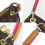 Louis Vuitton Shoulder Bag Loretta Monogram Leather Hot Pink Brown — view 5
