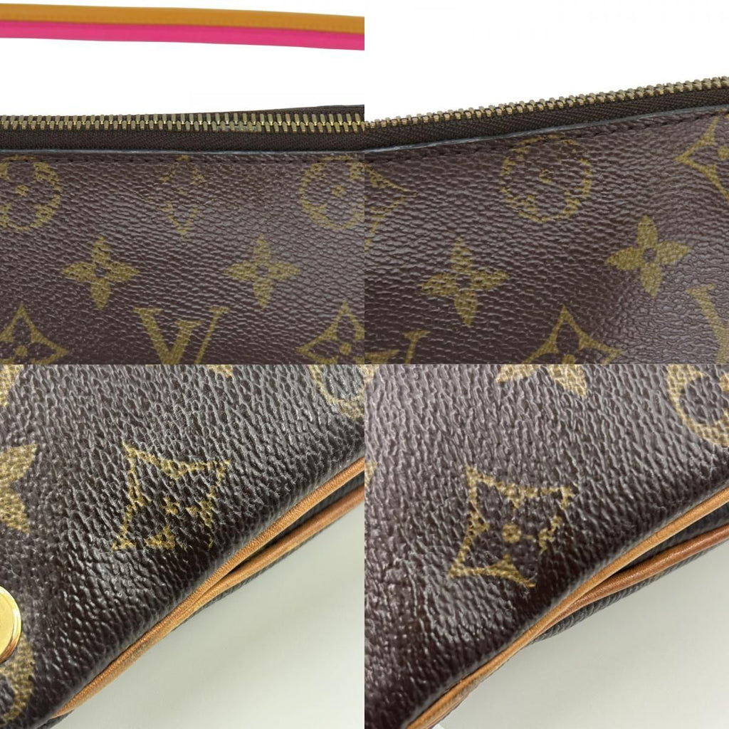 Louis Vuitton Shoulder Bag Loretta Monogram Leather Hot Pink Brown — view 4
