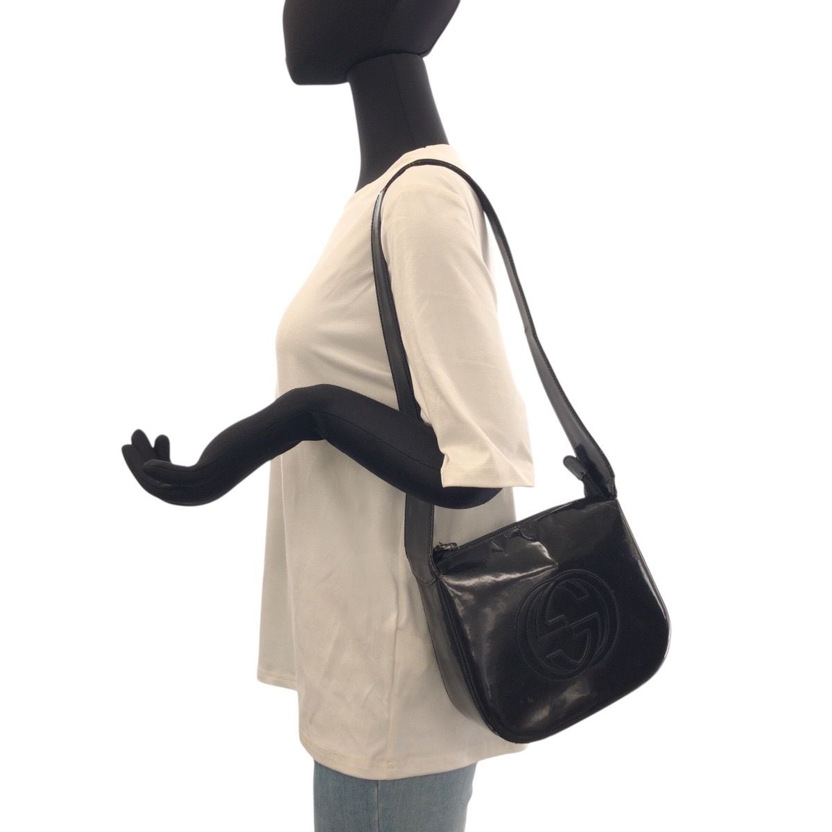 Gucci Interlocking Black Enamel 007 Shoulder Bag — view 7