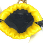 Fendi Yellow Black Gold Leather Pouch Phone — view 7