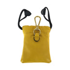 Fendi Yellow Black Gold Leather Pouch Phone — view 2