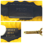 Fendi Yellow Black Gold Leather Pouch Phone — view 5