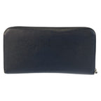 Prada Saffiano Navy Black Silver Leather Wallet — view 2