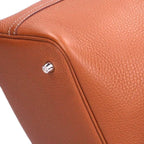 Hermes Picotin MM Taurillon Clemence Gold Handbag Brown — view 4