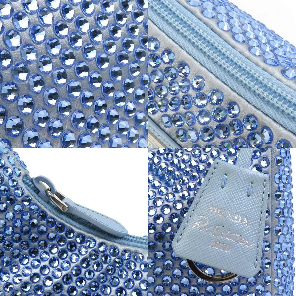 Prada Handbag Silk Blue — view 8