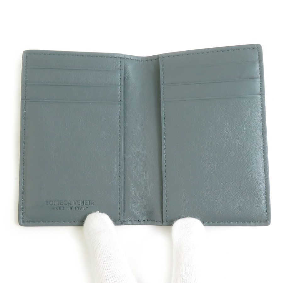 Bottega Veneta Card Case Leather Gray — view 3