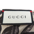 Gucci Scarf Shawl Silk Black Light Beige — view 7