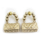 Chanel Earrings Quilted Gold — view 5