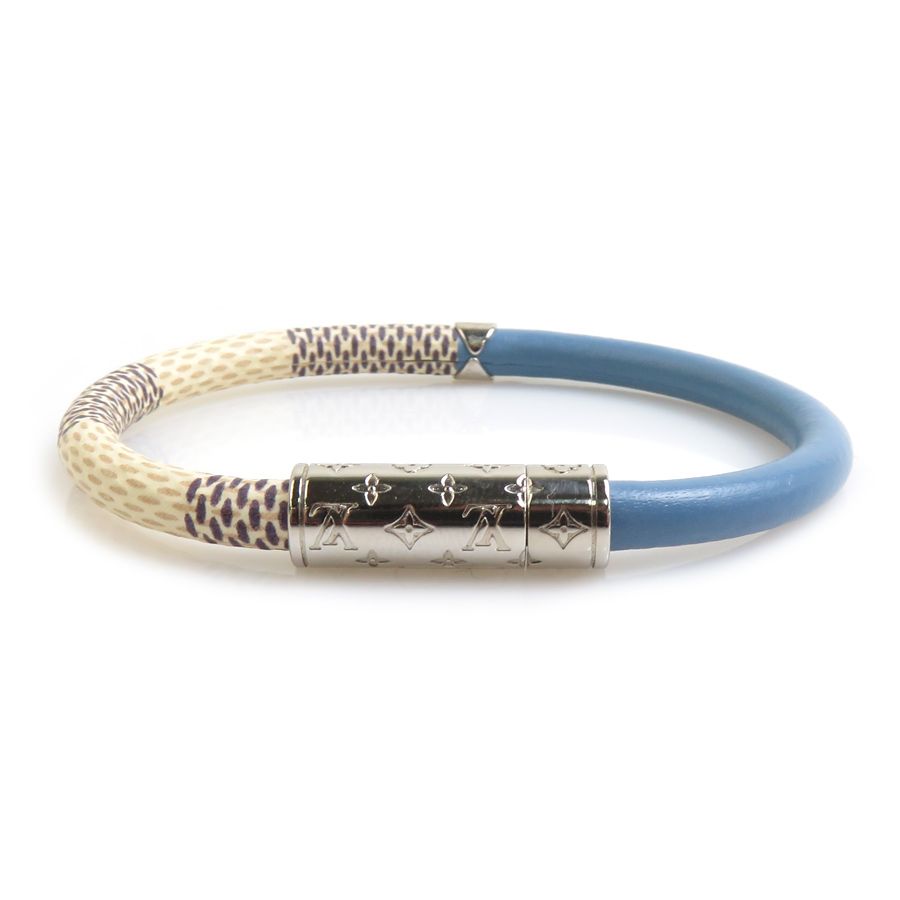 Louis Vuitton Bracelet Daily Leather Canvas Ivory Blue — view 3