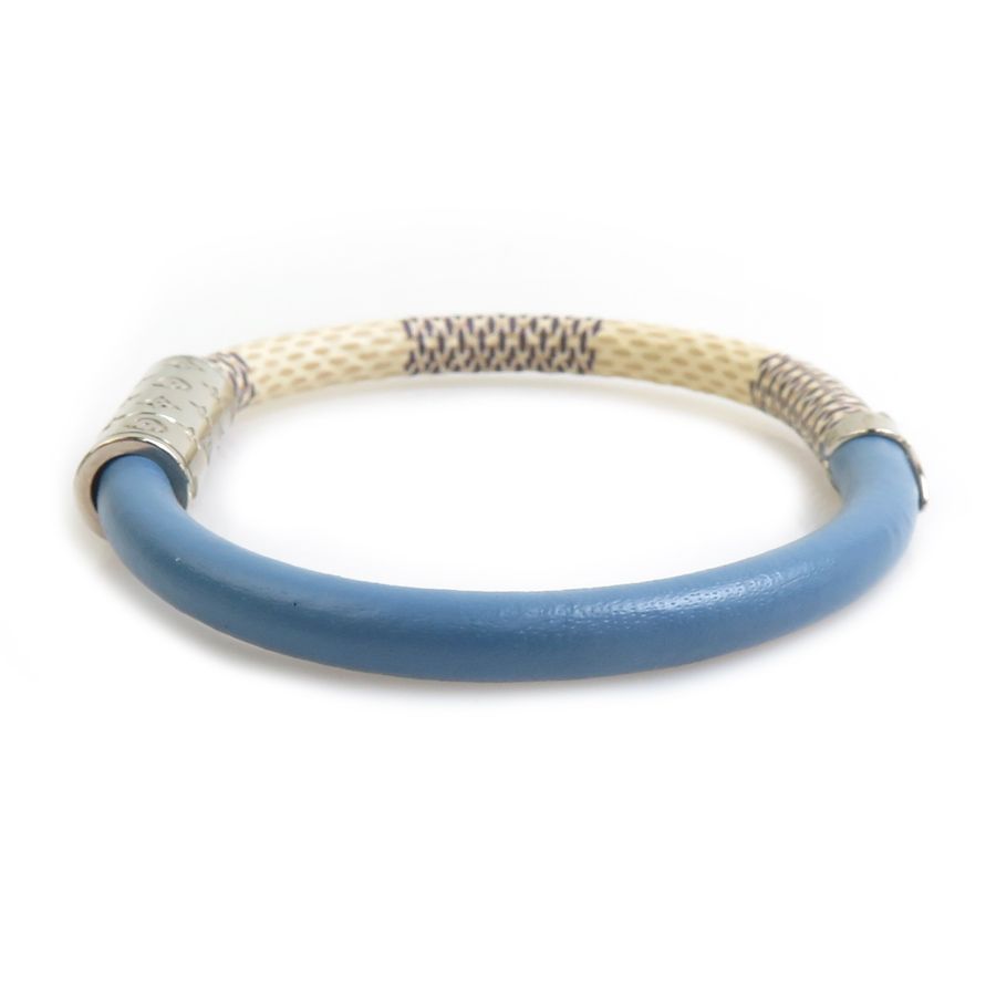 Louis Vuitton Bracelet Daily Leather Canvas Ivory Blue — view 4