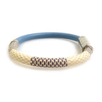 Louis Vuitton Bracelet Daily Leather Canvas Ivory Blue — view 2