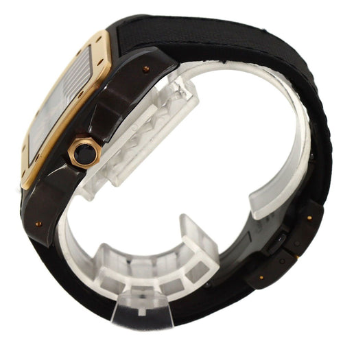 Cartier Santos Watch SS Fabric Leather — view 2