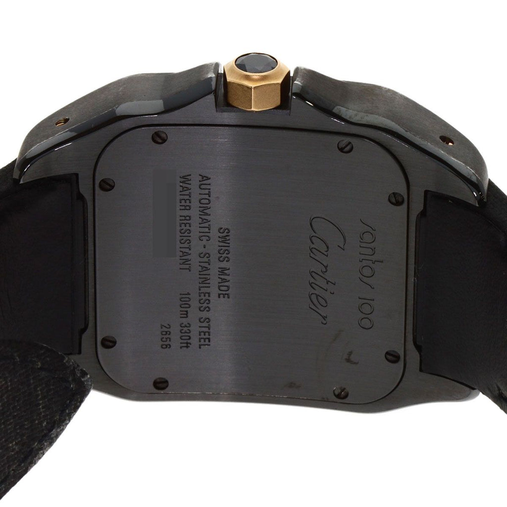 Cartier Santos Watch SS Fabric Leather — view 7