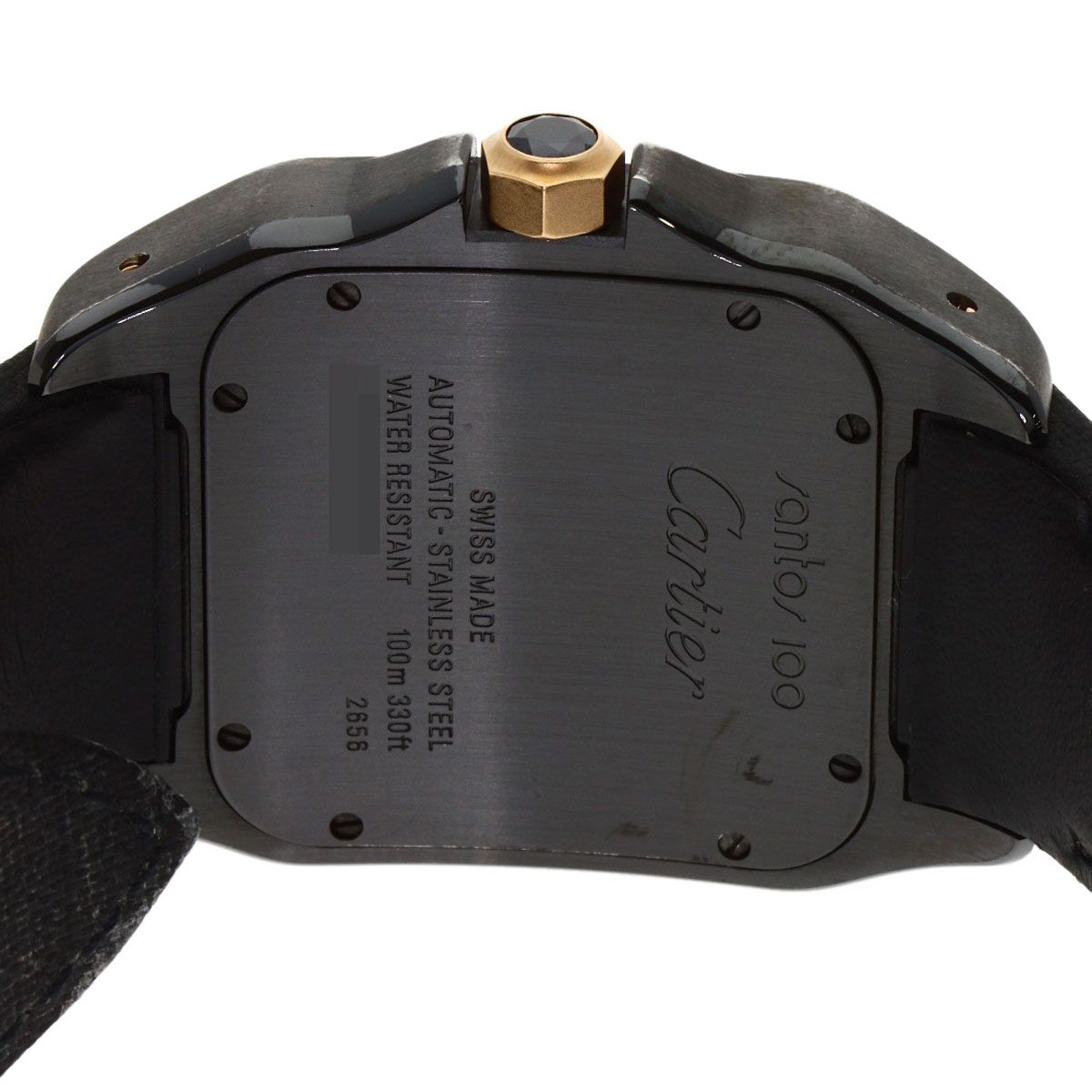 Cartier Santos Watch SS Fabric Leather — view 7