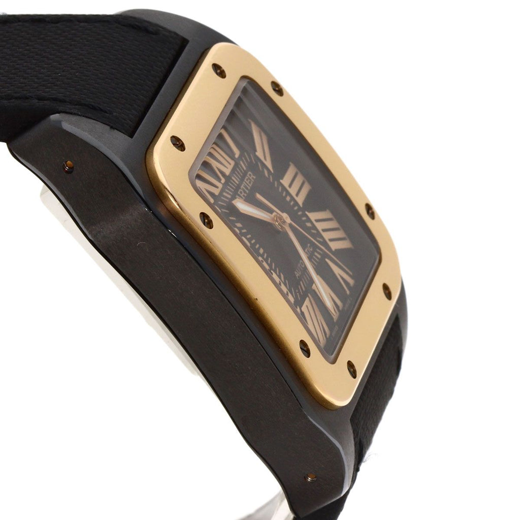 Cartier Santos Watch SS Fabric Leather — view 6