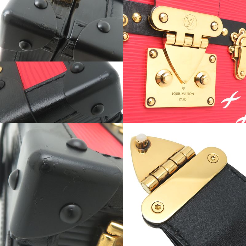 Louis Vuitton Shoulder Bag Black Red — view 9