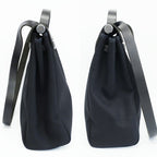 Hermes Herbag Shoulder Bag Black Silver — view 4