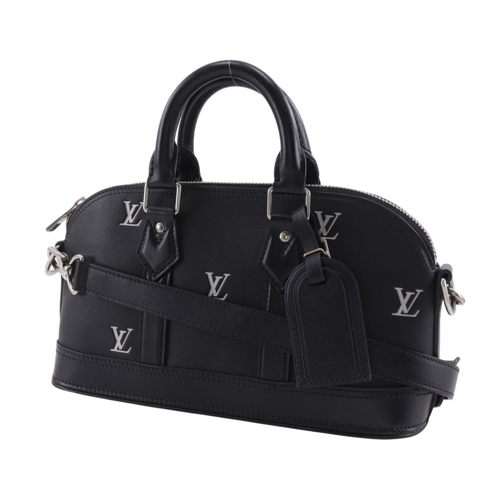Louis Vuitton Alma East West 2-Way Shoulder Calf Black Handbag — view 2