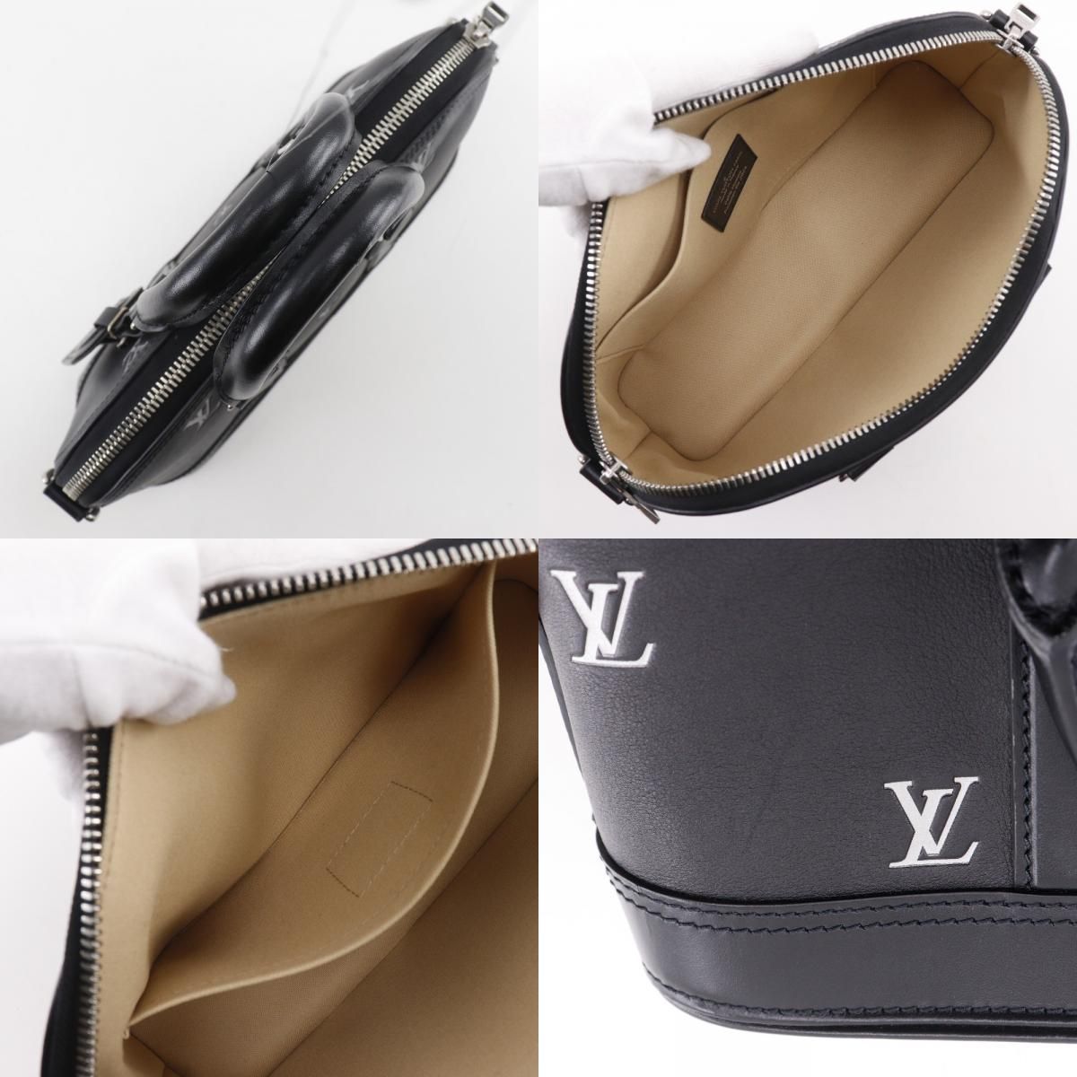 Louis Vuitton Alma East West 2-Way Shoulder Calf Black Handbag — view 8