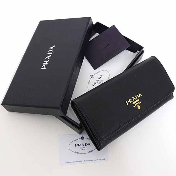 Prada Saffiano Leather Wallet with Pass Case Black — view 2