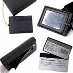 Prada Saffiano Leather Wallet with Pass Case Black — view 6