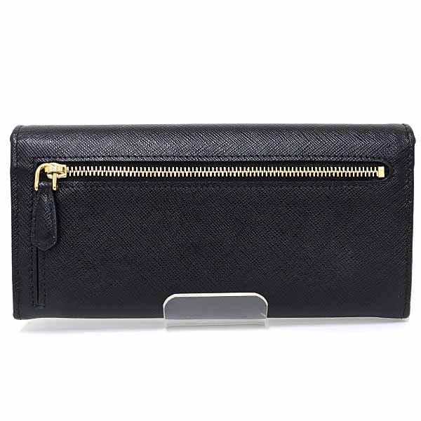 Prada Saffiano Leather Wallet with Pass Case Black — view 3