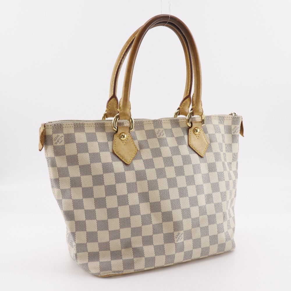 Louis Vuitton Saleya PM Damier Azur Canvas White Handbag — view 3