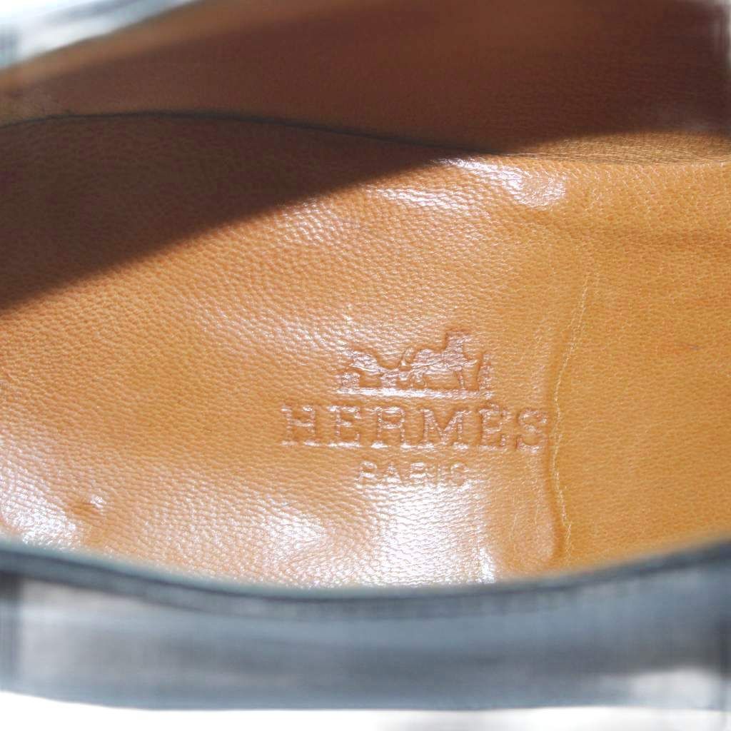 Hermes Business Shoes Monk Strap Hhardware Square Toe 40 Black — view 7