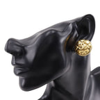 Chanel CC Logo Quilted Vintage Gold Plated Earrings — view 2