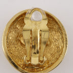 Chanel CC Logo Quilted Vintage Gold Plated Earrings — view 7