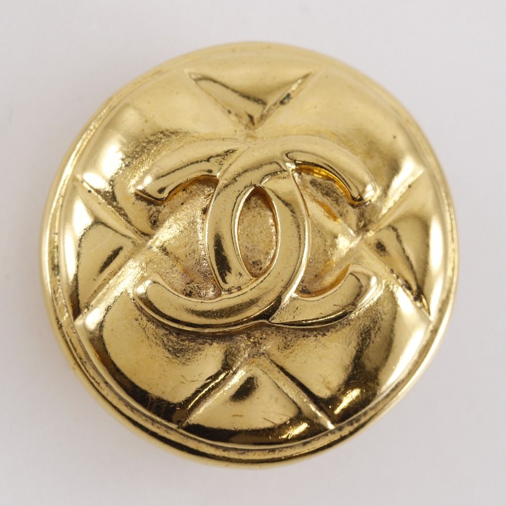 Chanel CC Logo Quilted Vintage Gold Plated Earrings — view 6