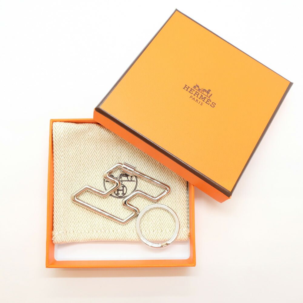 Hermes Key Ring Silver Color Small — view 8