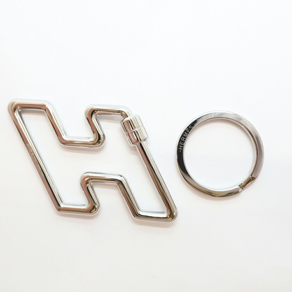 Hermes Key Ring Silver Color Small — view 7
