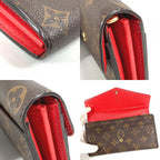 Louis Vuitton Wallet Portefeuille Sarah Monogram Canvas Coquelicot Brown — view 7