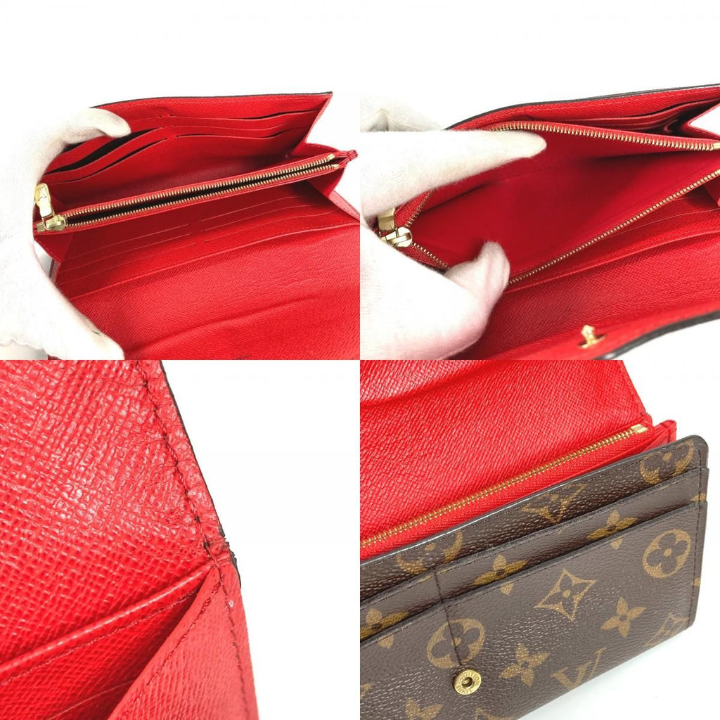 Louis Vuitton Wallet Portefeuille Sarah Monogram Canvas Coquelicot Brown — view 8