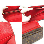 Louis Vuitton Wallet Portefeuille Sarah Monogram Canvas Coquelicot Brown — view 8