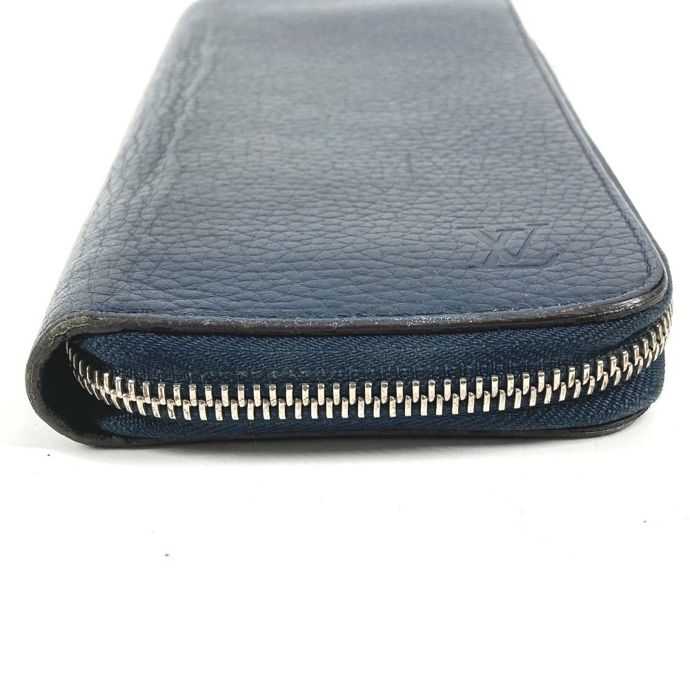 Louis Vuitton Wallet Zippy Vertical Taurillon Leather Navy — view 4