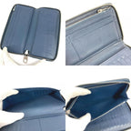 Louis Vuitton Wallet Zippy Vertical Taurillon Leather Navy — view 8