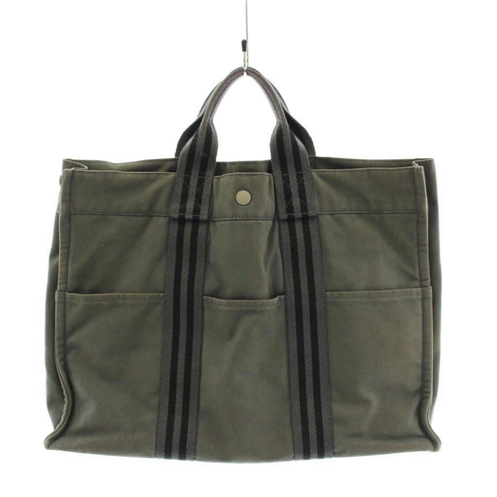 Hermes Fourre Tout MM Tote Canvas Gray — view 2