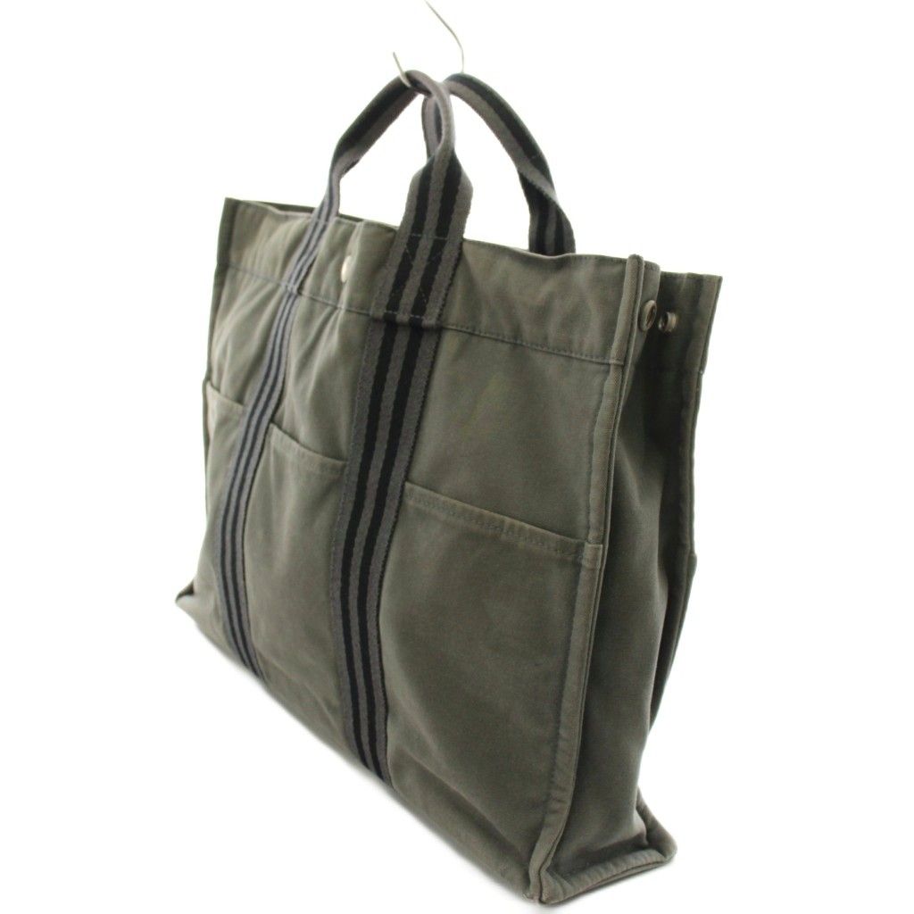 Hermes Fourre Tout MM Tote Canvas Gray — view 4