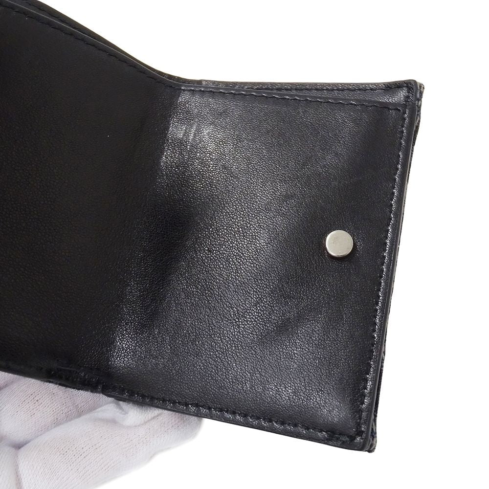 Dior Wallet Trifold Blue Jacquard Navy Mini — view 9