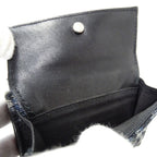 Dior Wallet Trifold Blue Jacquard Navy Mini — view 8