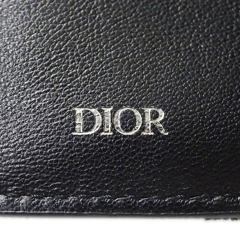 Dior Wallet Trifold Blue Jacquard Navy Mini — view 5