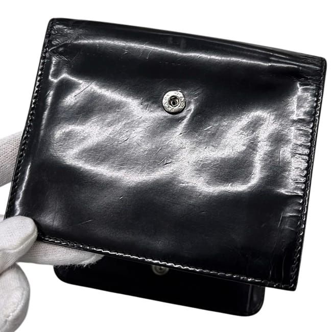 Prada Trifold Wallet Black Nero Compact Patent Leather — view 6