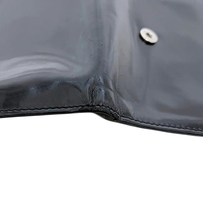 Prada Trifold Wallet Black Nero Compact Patent Leather — view 7