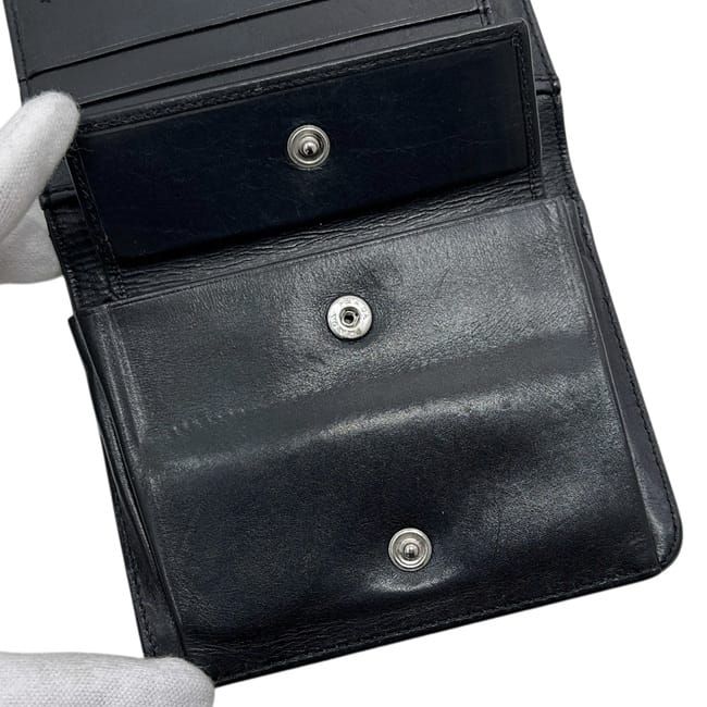 Prada Trifold Wallet Black Nero Compact Patent Leather — view 4