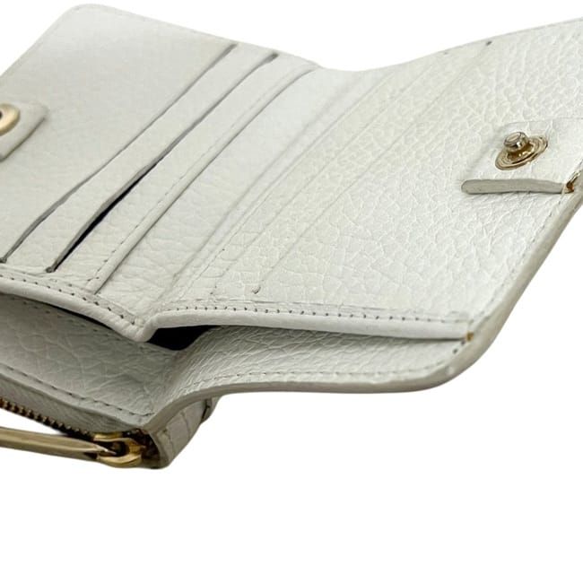 Celine Bifold Wallet White Triomphe Leather — view 5