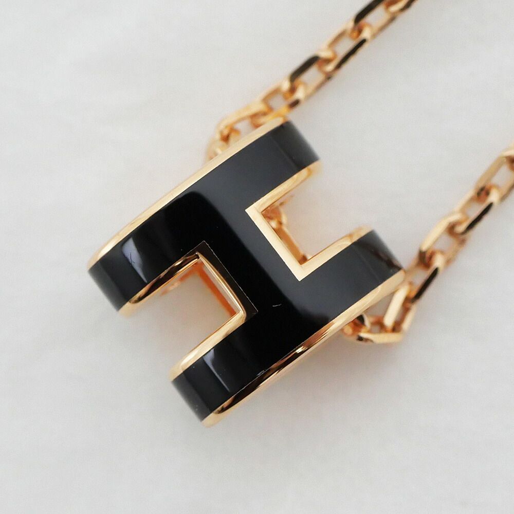 Hermes Necklace Pop Mini Black Rosegold — view 3