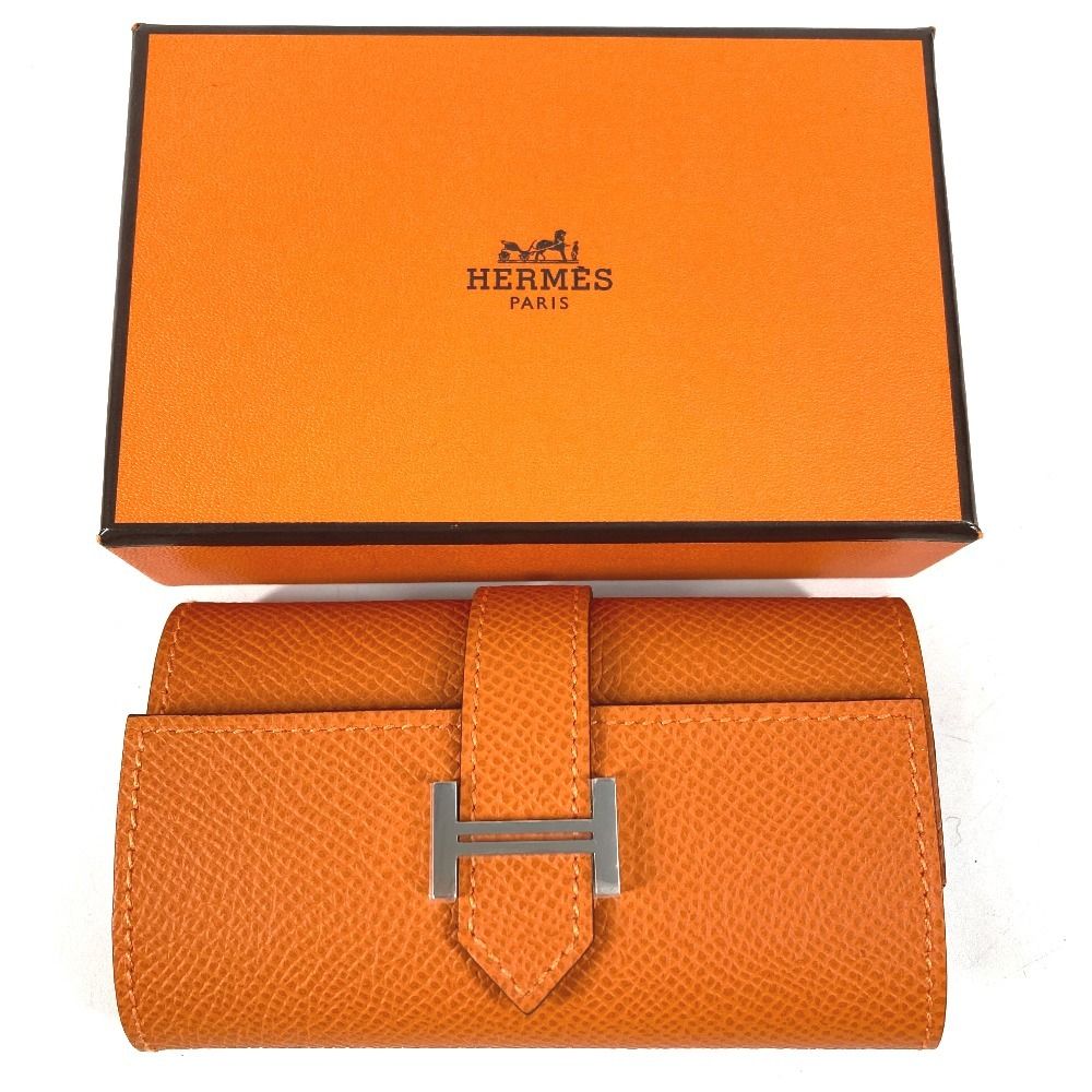 Hermes Key Case Bearn Epsom Orange Holder — view 9